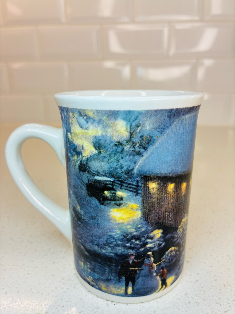 Thomas Kinkade “Winter Evening Memories” 2008 Tea/Coffee Mug Designpac Gifts